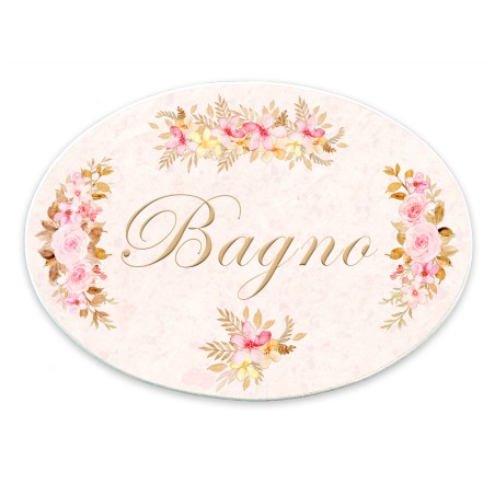 Targa per porta Bagno